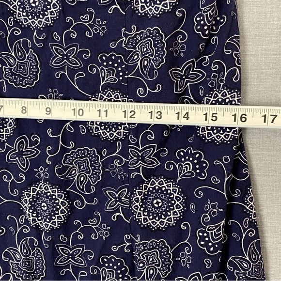 Reitmans Halter Neck Sundress Blue Paisley Cotton Sz 13 - Picture 8 of 10